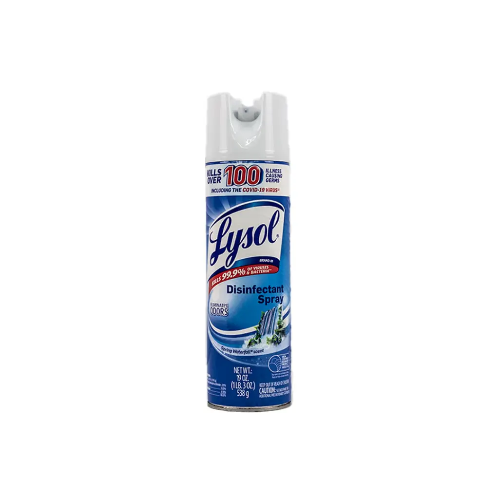 7 Lysol Disinfectant Srpay 19 oz - Spring Waterfall Front.webp