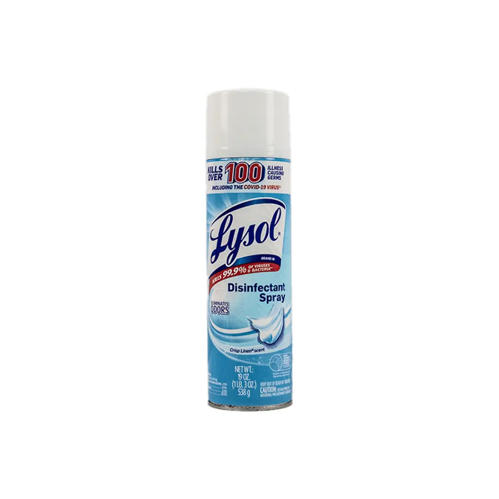 4 Lysol Disinfectant Srpay - Crisp Linen - 19 oz - Front A.webp