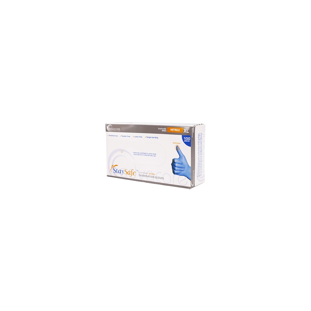 Stay Safe Blue Nitrile Gloves